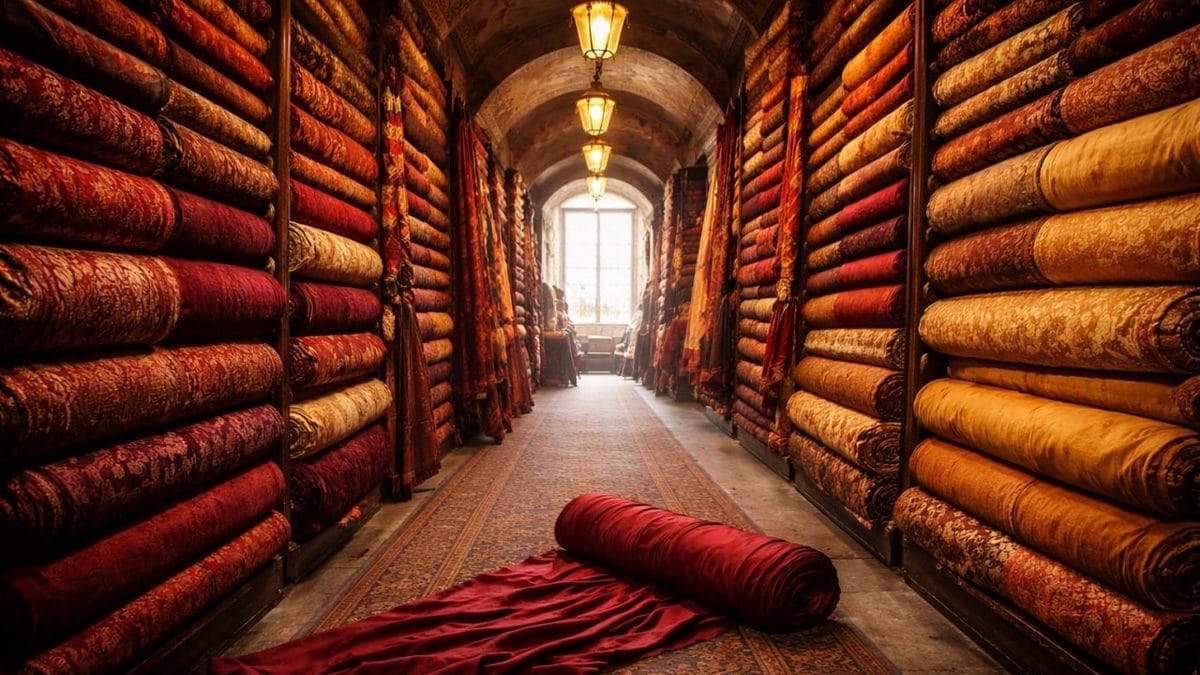 Geldwäsche Handelsgüter — Stofflager Basar rote Tücher Warenlager — AML Compliance