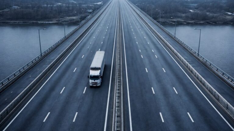 LKSG Lieferkettensorgfaltspflicht — LKW Autobahnbrücke Lieferkette — AWG Compliance