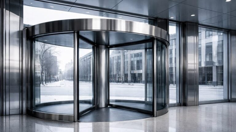 Compliance Bedeutung Regelkonformität — Drehtür Lobby Winter — Corporate Compliance