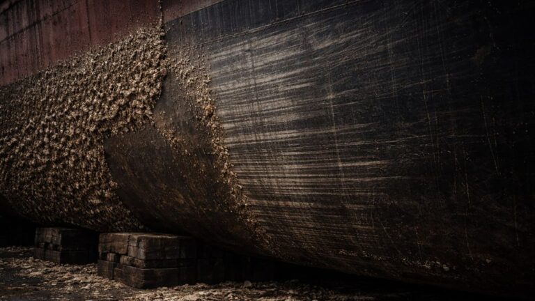 Interne Untersuchung Due Diligence — Schiffskiel Muscheln Trockendock Detail — Investigations