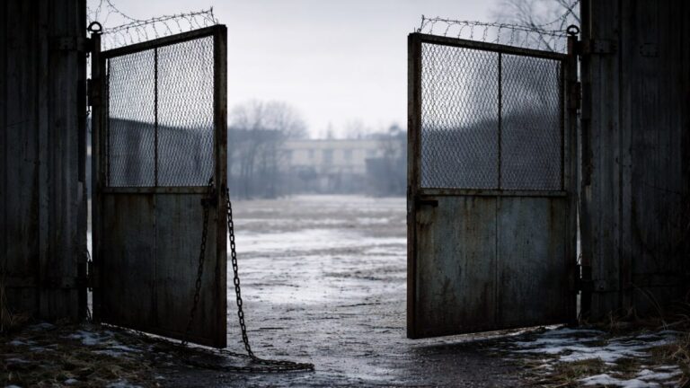 Durchsuchung Beschlagnahme — Offenes Industrietor Kette Winter — Strafprozessrecht Investigations