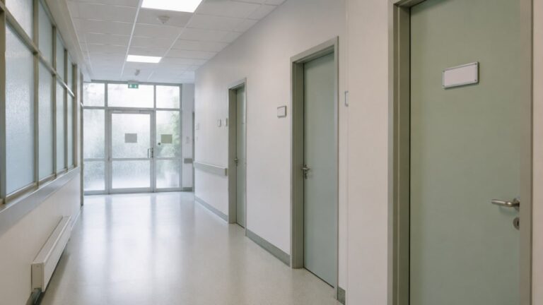Institutioneller Krankenhausflur — strafrechtliche Verantwortlichkeit der Klinikleitung für Hygieneorganisation