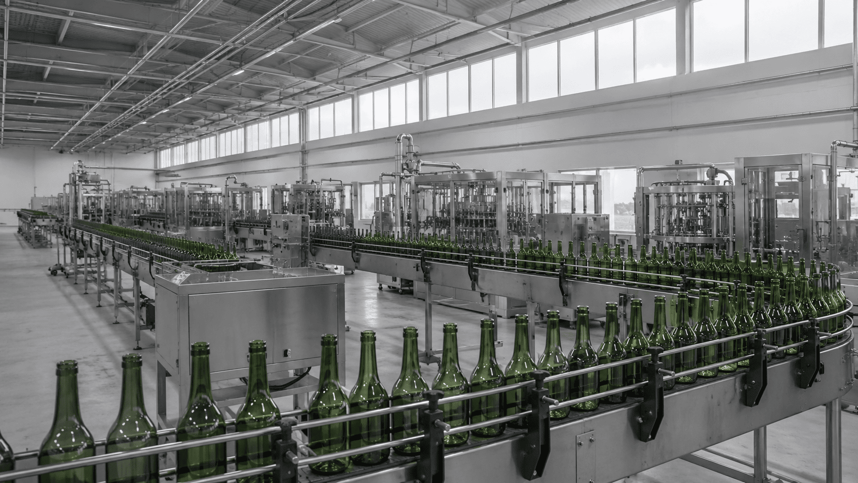 Abfüllanlage mit Glasflaschen als Ausgangspunkt weinrechtlicher Ermittlungsverfahren