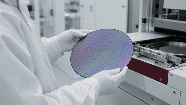 Halbleiter-Wafer in Reinraum — Investitionsprüfung als Sicherheitsfilter bei Unternehmenserwerb (§ 55a AWV).