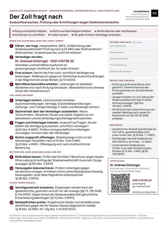 Checkliste Der Zoll fragt nach (Symbolbild, KI-generiert)