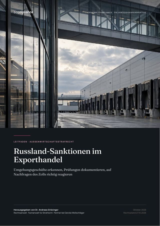 Titelseite des Leitfadens Russland-Sanktionen im Exporthandel (Symbolbild, KI-generiert)