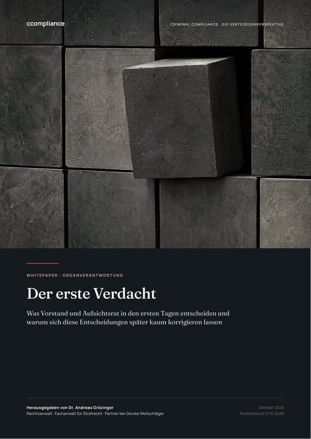 Titelseite des Whitepapers Der erste Verdacht (Symbolbild, KI-generiert)